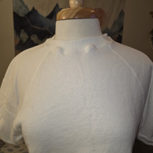 AG Adriano Goldschmied White Short Sleeve Sweatshirt Top Small Made USA - Picture 3 of 11